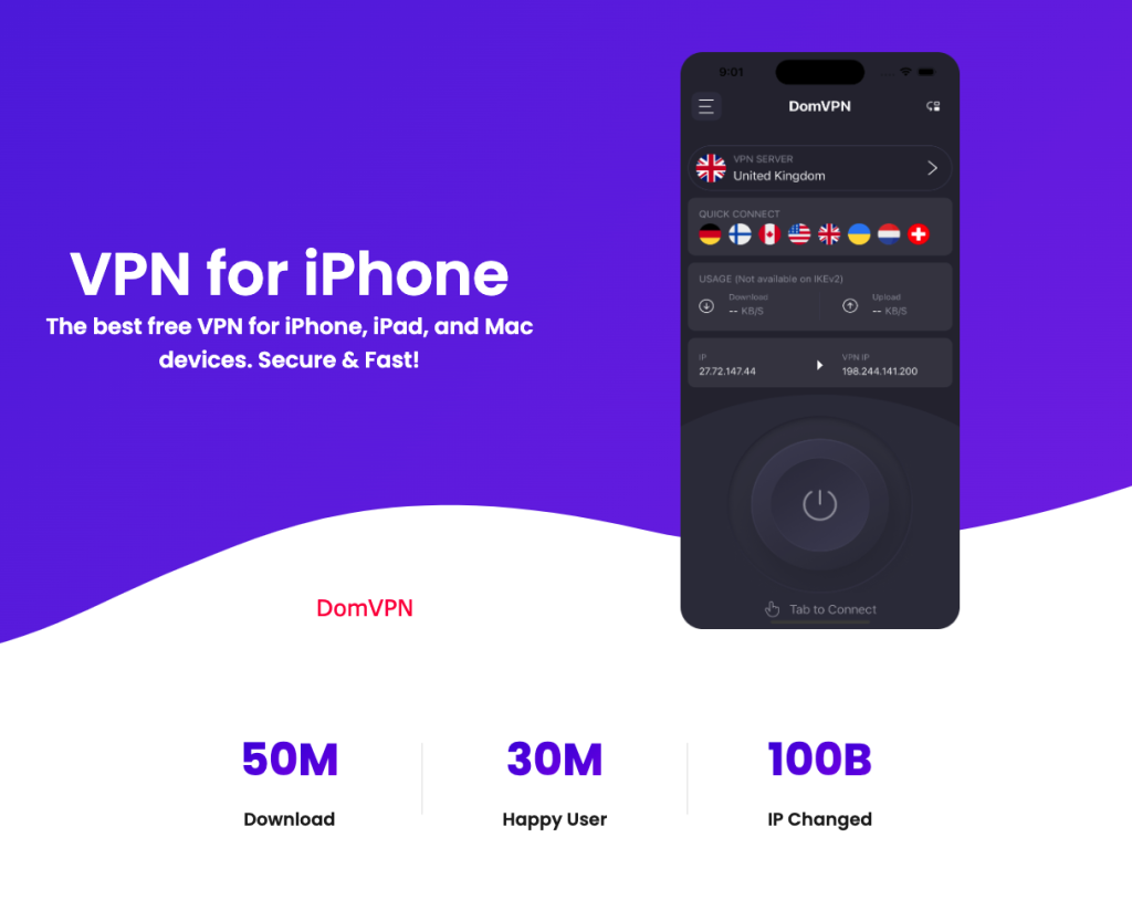 DomVPN VPN for iPhone