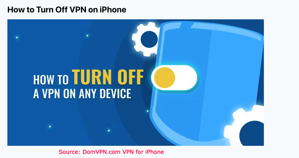 How to turn of VPN on iPhone