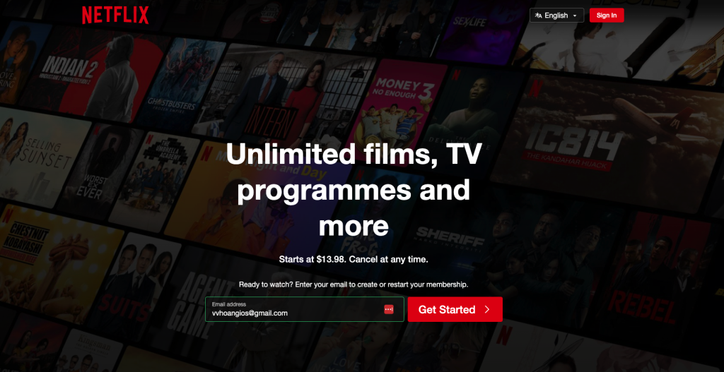 Netflix free streaming site